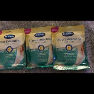 Lot of 3 Dr. Scholl’s Ultra Exfoliating Foot Mask